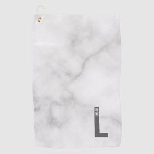 Modernes Personalisiertes Fettmonogramm und Name Golfhandtuch