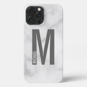 Modernes Personalisiertes Fettmonogramm und Name iPhone 13 Pro Max Hülle