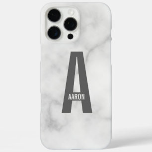 Modernes Personalisiertes Fettmonogramm und Name iPhone 16 Pro Max Hülle