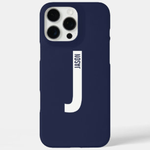 Modernes Personalisiertes Fettmonogramm und Name iPhone 16 Pro Max Hülle
