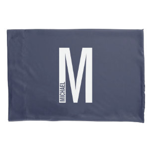 Modernes Personalisiertes Fettmonogramm und Name Kissenbezug