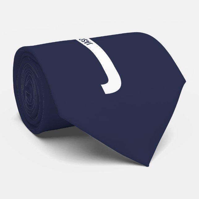 Modernes Personalisiertes Fettmonogramm und Name Krawatte (Gerollt)
