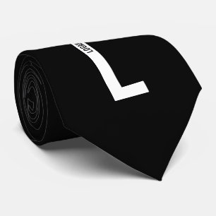Modernes Personalisiertes Fettmonogramm und Name Krawatte