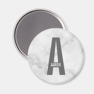 Modernes Personalisiertes Fettmonogramm und Name Magnet