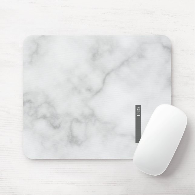 Modernes Personalisiertes Fettmonogramm und Name Mousepad (Mit Mouse)