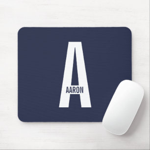 Modernes Personalisiertes Fettmonogramm und Name Mousepad