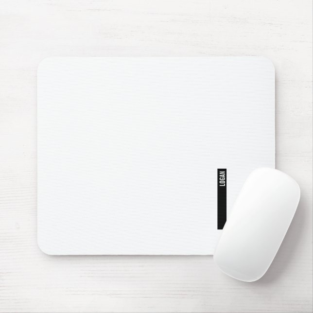 Modernes Personalisiertes Fettmonogramm und Name Mousepad (Mit Mouse)