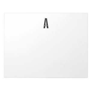 Modernes Personalisiertes Fettmonogramm und Name Notizblock