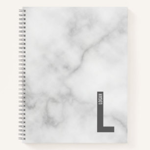 Modernes Personalisiertes Fettmonogramm und Name Notizbuch