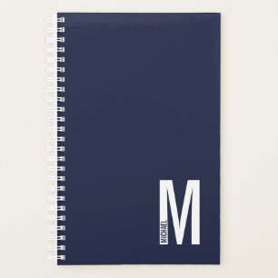 Modernes Personalisiertes Fettmonogramm und Name Planer
