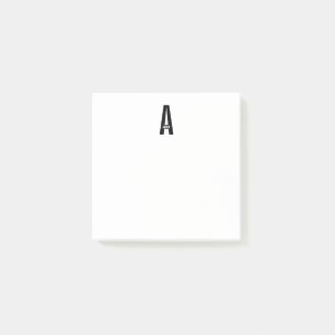 Modernes Personalisiertes Fettmonogramm und Name Post-it Klebezettel