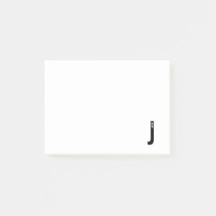 Modernes Personalisiertes Fettmonogramm und Name Post-it Klebezettel