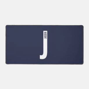 Modernes Personalisiertes Fettmonogramm und Name Schreibtischunterlage