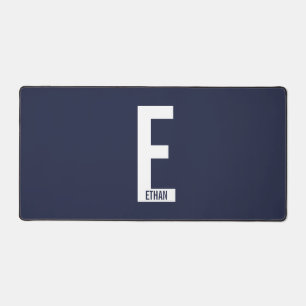 Modernes Personalisiertes Fettmonogramm und Name Schreibtischunterlage