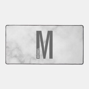 Modernes Personalisiertes Fettmonogramm und Name Schreibtischunterlage