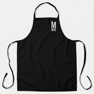 Modernes Personalisiertes Fettmonogramm und Name Schürze