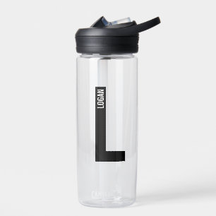 Modernes Personalisiertes Fettmonogramm und Name Trinkflasche