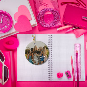 Modernes Personalisiertes Foto Bewährte Freunde fü Keramik Ornament