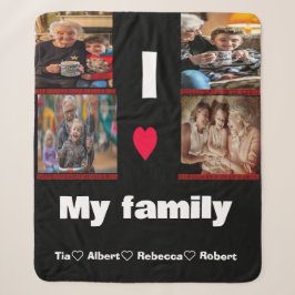 Modernes Personalisiertes Foto Collag Sherpa Blank Sherpadecke