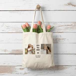 Modernes personalisiertes Fotogeschenk für Mama Tragetasche