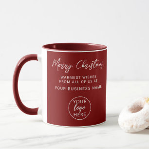 Modernes personalisiertes Frohe Weihnachten Geschä Tasse