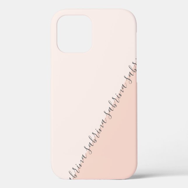 Modernes personalisiertes geometrisches Rosa Case-Mate iPhone Hülle (Rückseite)