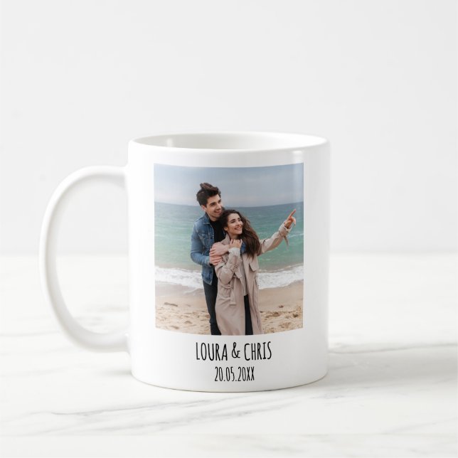Modernes Personalisiertes Geschenk für sie Kaffeetasse (Links)