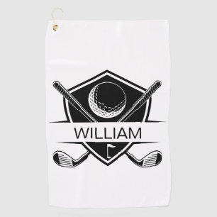 Modernes Personalisiertes Golfgeschenk für Vater, Golfhandtuch