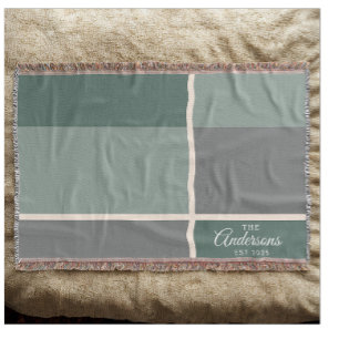 Modernes Personalisiertes Hochzeitsammendatum Grün Decke