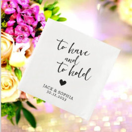 Modernes Personalisiertes Hochzeitsamt Serviette