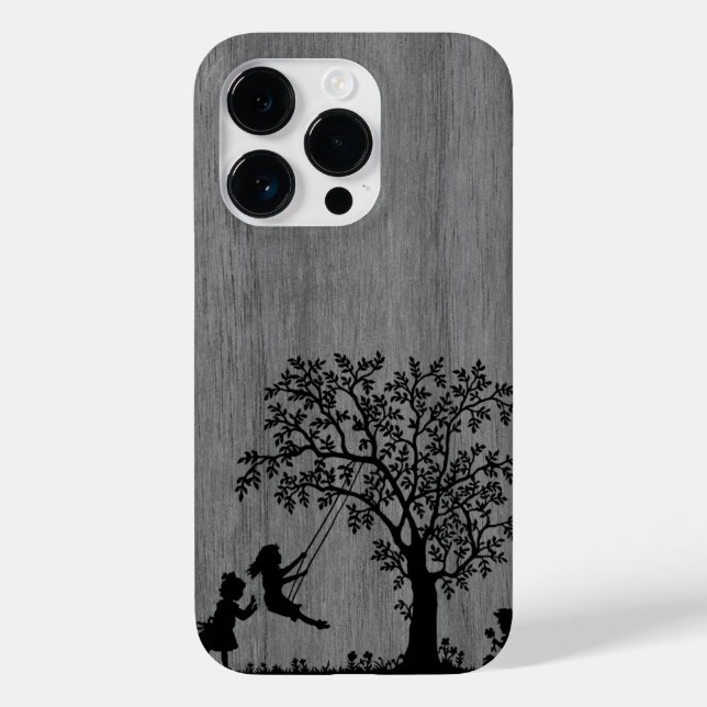 Modernes, personalisiertes Holz Case-Mate iPhone 14 Pro Hülle (Rückseite)