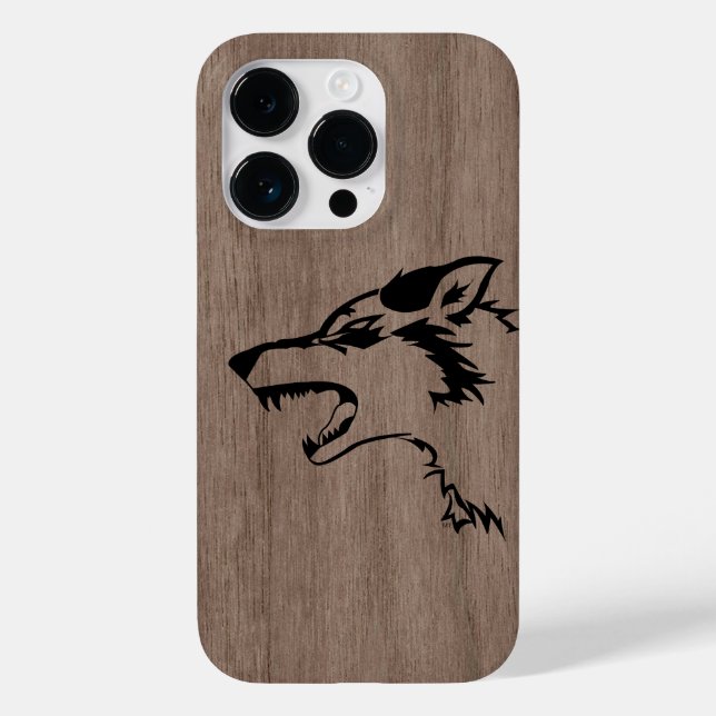 Modernes, personalisiertes Holz Case-Mate iPhone 14 Pro Hülle (Rückseite)