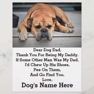 Modernes personalisiertes Hundevater-Foto‑Geschenk Flyer