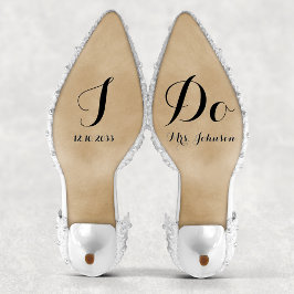 Modernes Personalisiertes Ich tue Braut Hochzeitss Aufkleber