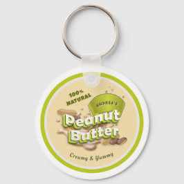Modernes Personalisiertes Logo für Erdnussbutter Schlüsselanhänger