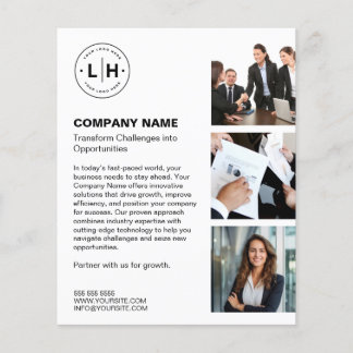 Modernes Personalisiertes Logo-White Business Flyer