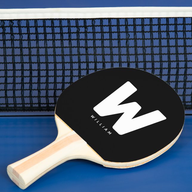Modernes Personalisiertes Mit Monogramm Tischtenni Tischtennis Schläger (InSitu)