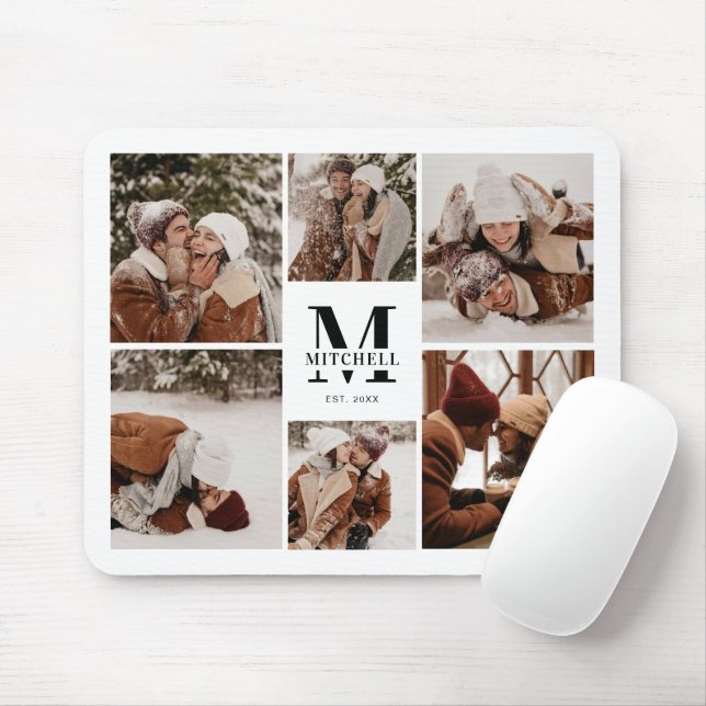 Modernes Personalisiertes Monogramm-Geschenk für d Mousepad (Mit Mouse)