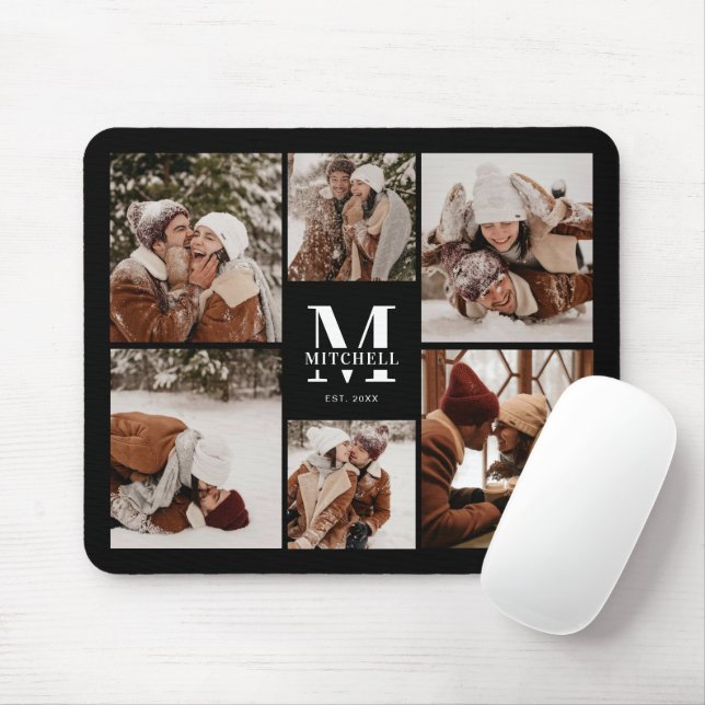 Modernes Personalisiertes Monogramm-Geschenk für d Mousepad (Mit Mouse)