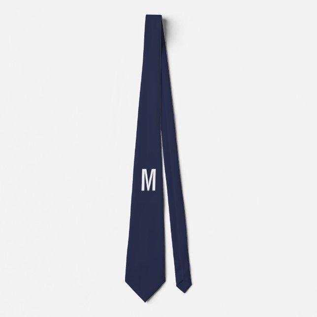 Modernes Personalisiertes Monogramm Krawatte (Vorderseite)