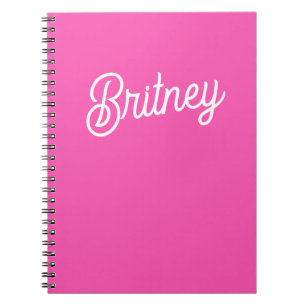 Modernes, Personalisiertes Monogramm mit Hot Pink  Notizblock