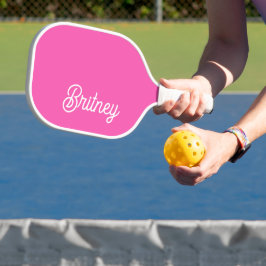 Modernes, Personalisiertes Monogramm mit Hot Pink  Pickleball Schläger