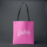 Modernes, Personalisiertes Monogramm mit Hot Pink  Tasche<br><div class="desc">Die Personalisierte Monogram und Name Tote Bag sind die Einführung in die moderne Hot Pink Bag, ein lebendiges und stilvolles Accessoire für den Alltag. Diese auffällige Tasche zeichnet sich durch eine kühn rosa Farbe aus, personalisiert mit dem Monogramm und dem Namen für eine einzigartige Touch. Er ist aus hochwertigen, langlebigen...</div>