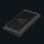 Modernes Personalisiertes Monogramm Schwarz Grau Trifold Geldbörse<br><div class="desc">Moderne,  elegante und dezente männliche Monogramm Initial- und personalisierter Name auf einer Nylontasche in einem klassisch minimalen,  beruflich aussehenden Sans-Serif-Schriftart.</div>