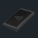 Modernes Personalisiertes Monogramm Schwarz Grau Trifold Geldbörse<br><div class="desc">Moderne,  elegante und dezente männliche Monogramm Initial- und personalisierter Name auf einer Nylontasche in einem klassisch minimalen,  beruflich aussehenden Sans-Serif-Schriftart.</div>