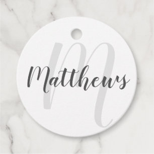 Modernes Personalisiertes Monogramm und Familienna Geschenkanhänger