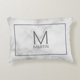 Modernes Personalisiertes Monogramm und Name Akzen Dekokissen