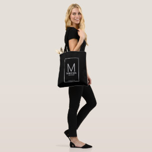 Modernes Personalisiertes Monogramm und Name Bride Tasche