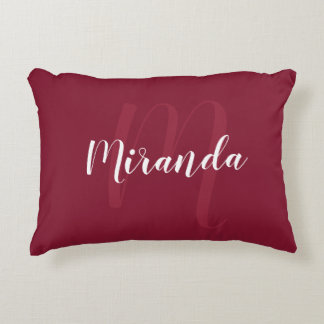 Modernes Personalisiertes Monogramm und Name Burgu Dekokissen