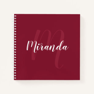 Modernes Personalisiertes Monogramm und Name Burgu Notizbuch